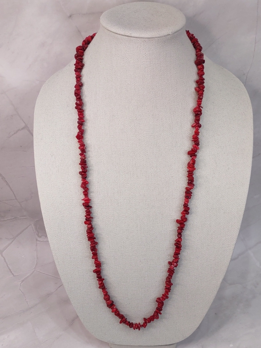 Artisan Crafted Red Coral Nugget Necklace